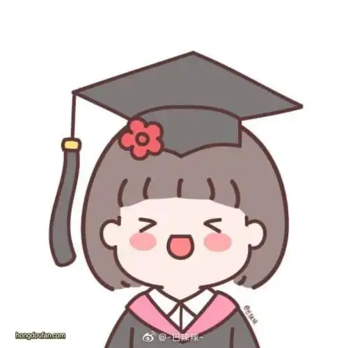 带着毕业照开心笑的小女生简笔画大全-红豆饭小学生简笔画大全