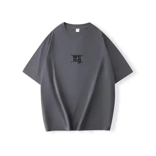 纯棉短袖t恤男女同款宽松打底情侣半袖重磅240克新疆棉weng潮款