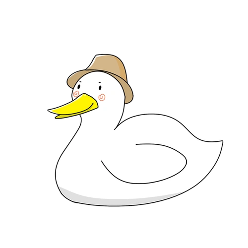 戴帽子的小黄鸭图片