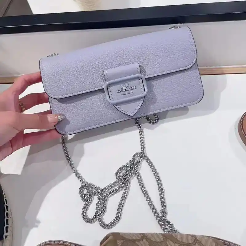 coach蔻驰 morgan 系列 链条包 香芋紫色.搭配可 - 抖音
