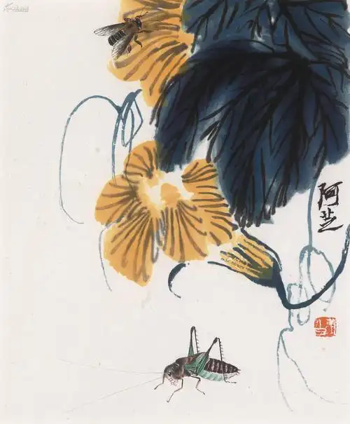 拍品详情 > 拍品大图 齐白石 蜜蜂蝈蝈 滚动鼠标滚轴,图片即可轻松