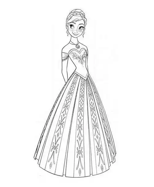 安娜公主身体简笔画