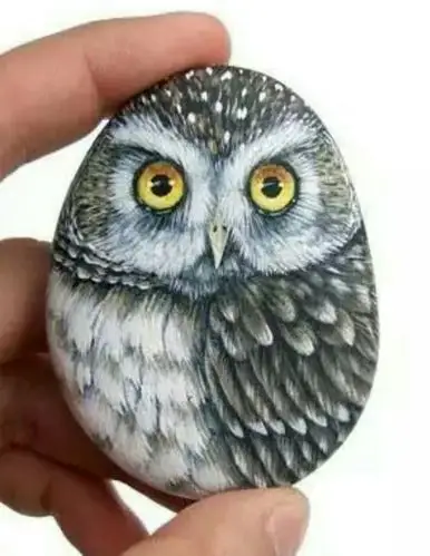 意大利艺术家ernestina gallina可爱的石头画:惟妙惟肖,栩栩如生