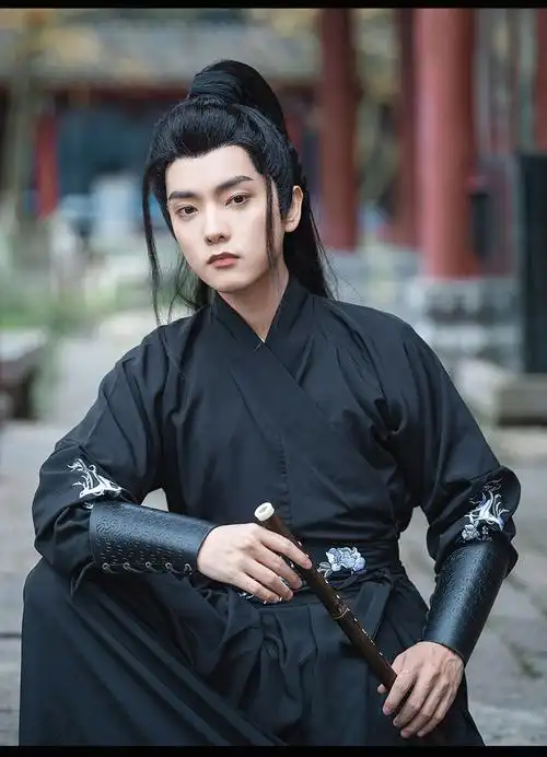 啄木鸟春秋冬季男装汉服男日常汉元素武侠风交领齐腰学生汉服男士男式