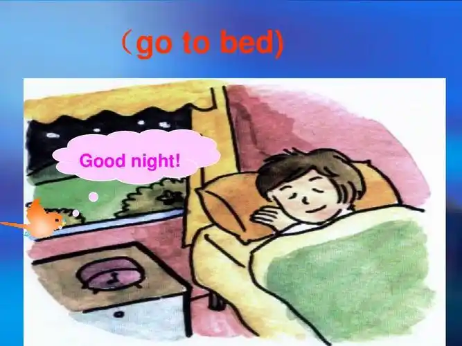 (go to bed) good night!