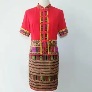 2020新款海南黎族筒裙套装黎锦服饰哈杞方言润赛方言美孚方言