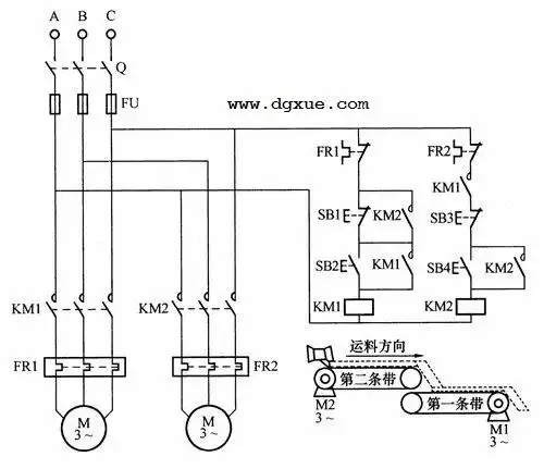 皮带运输机电路