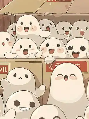 一群可爱的小团子可爱插画素材