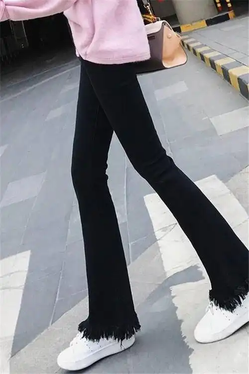 黑色喇叭裤九分