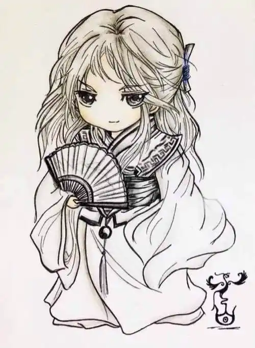 【手绘】q版古风人物_手绘古装吧_百度贴吧