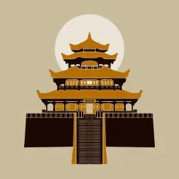 泉州西湖公园 塔阁 矢量标志素材