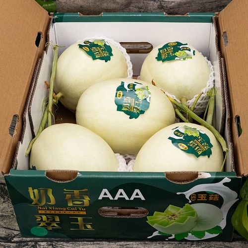 奶香翠玉珍珠蜜瓜原箱超甜多汁哈密瓜白甜瓜当季新鲜水果 5-6颗原箱 1