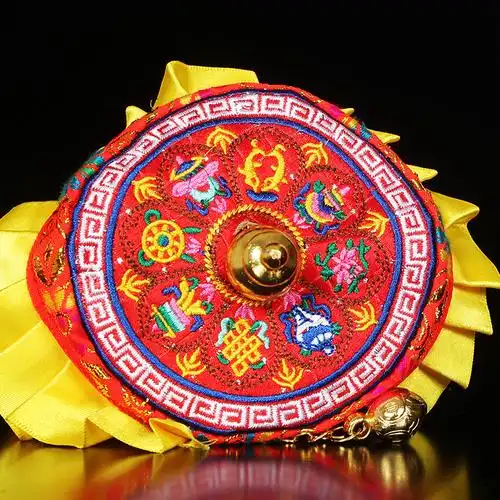 转经筒佛教用品手摇轮伞盖尘宝伞宝幢绣花帽子其他