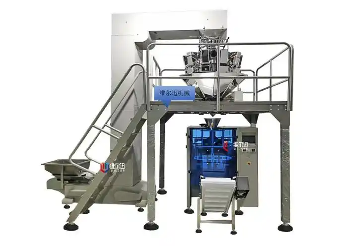 给袋式包装机,花纹版10头组合称重包装机,颗粒称重包装机,全自动称重