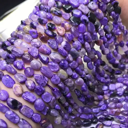 天然紫龙晶原石紫色水晶碎石半成品长条diy饰品配件散珠批发