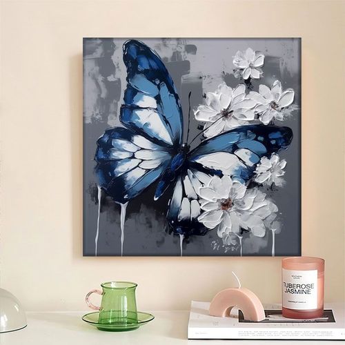 数字油画diy新款蝴蝶丙烯画填充油彩画手工手绘涂色填色治愈装饰