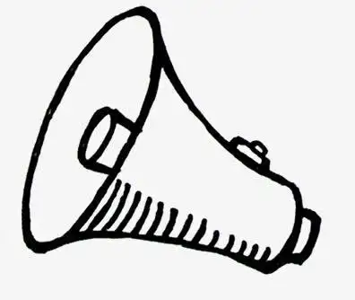 手绘可爱黑色喇叭标志