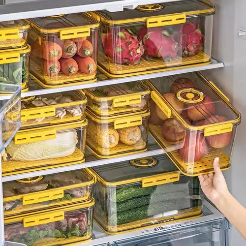食品保鲜收纳盒食品级冰箱冷冻专用盒子厨房水果蔬菜储物整理神器