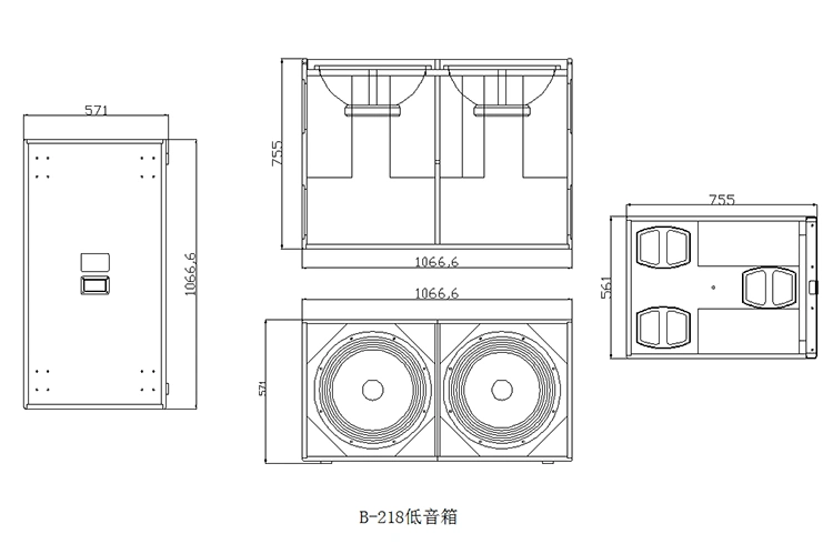 b218双18寸超低音箱