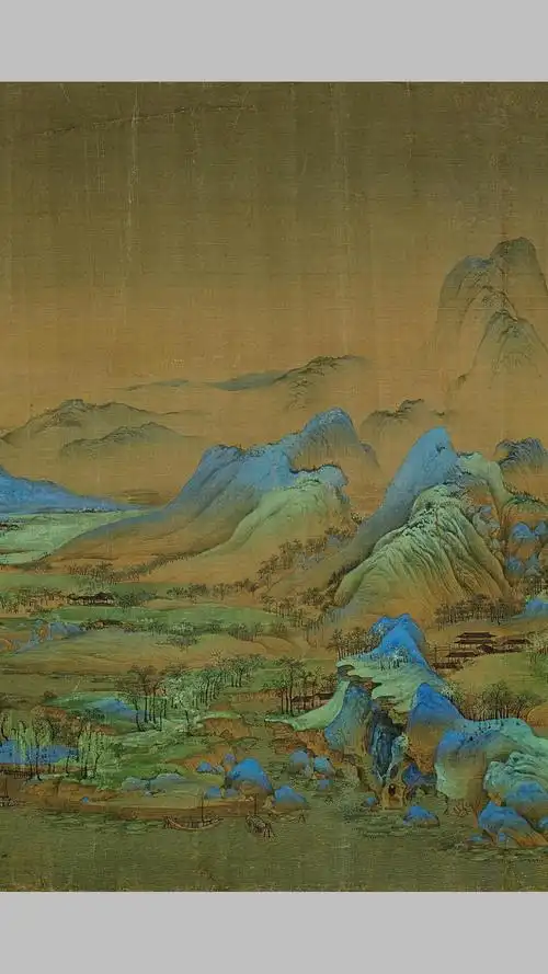 千里江山图卷北宋王希孟作65260x2612像素绢本设色注释故宫博物院藏