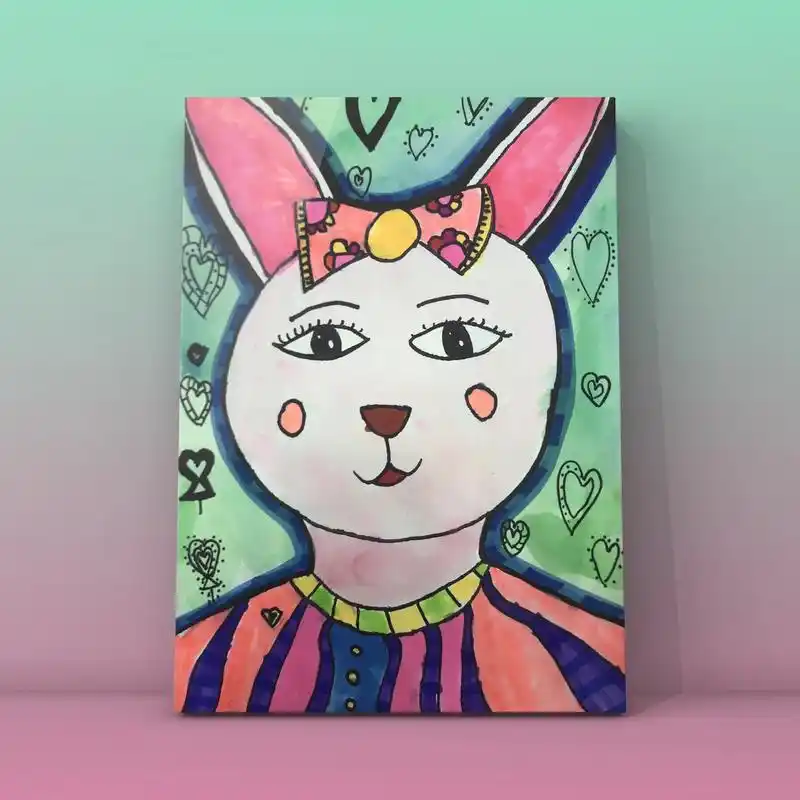 5到6岁儿童画《动物小伙伴》🎨用拟人的方法让小朋友们画出最 - 抖