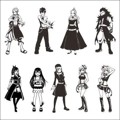 纳兹格雷妖精的尾巴人物大集合动漫儿童房网咖游戏厅床头墙贴