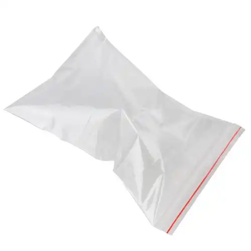 得力3027加厚自封袋塑料包装袋8号防水常用密封口袋透明食品袋100个装