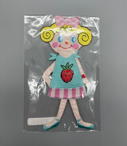 日本curly collection卷发女孩布贴