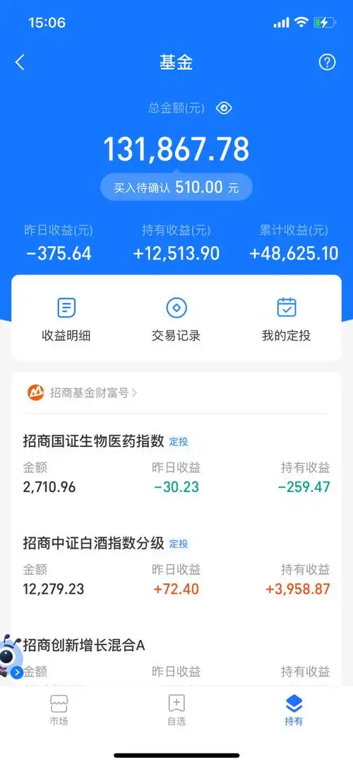 在支付宝坚持定投基金的第1031天