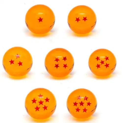 孙悟空七龙珠水晶球35mm金黄色半透明1~7星龙珠树脂动漫周边批发