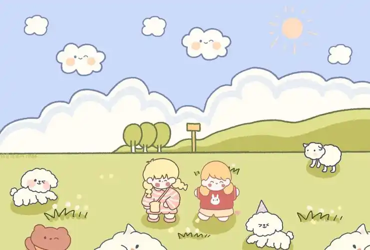 超可爱朋友圈背景高清动漫图片