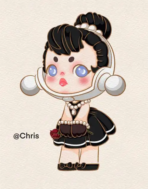 手帐素材泡泡玛特sp三代人生如戏系列赫本