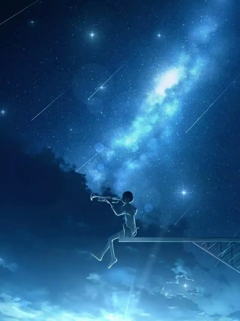 动漫唯美治愈壁纸|时光可期,星空与你同在 那时候,未来遥远而没有形状