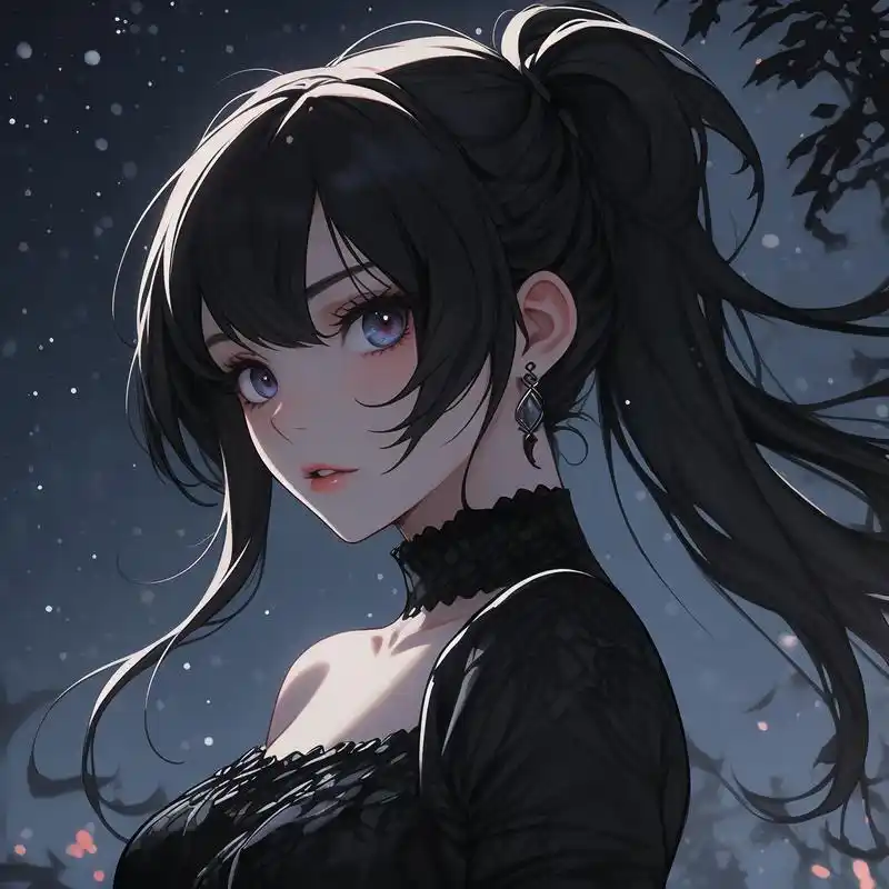 动漫头像女09黑暗系冷酷感拉满94