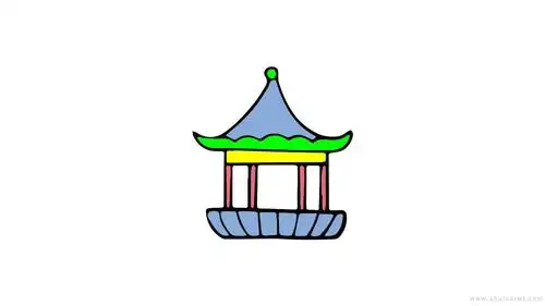 亭子简笔画怎么画亭子简笔画简单又好看