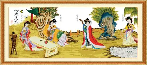 爱诺十字绣精准百分百正品批发an-0550四大美女