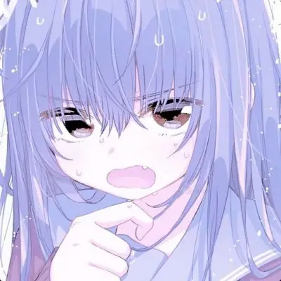 猪企鹅蓝色系动漫二次元手绘头像男女混