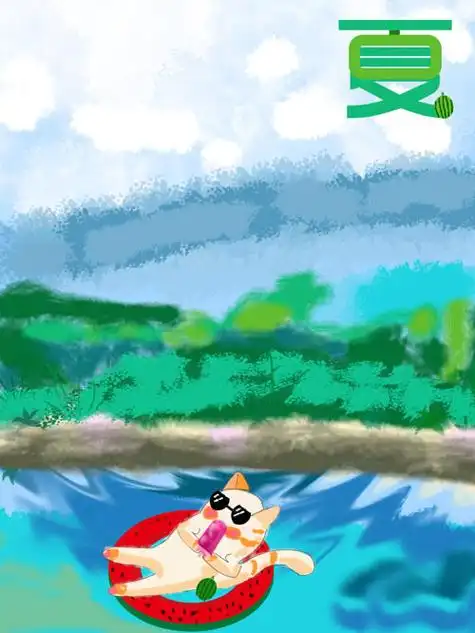 立夏—二十四节气简约手绘海报