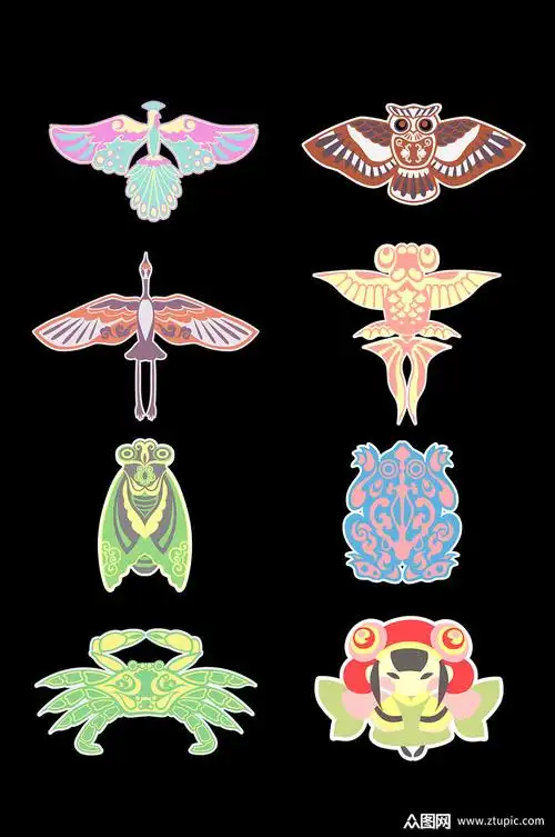 >春分手绘复古中国风风筝