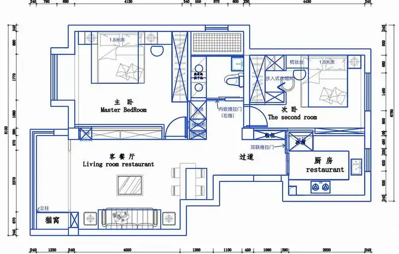 救救孩子吧,请问这个次卧可以做衣帽间吗,标好了尺寸