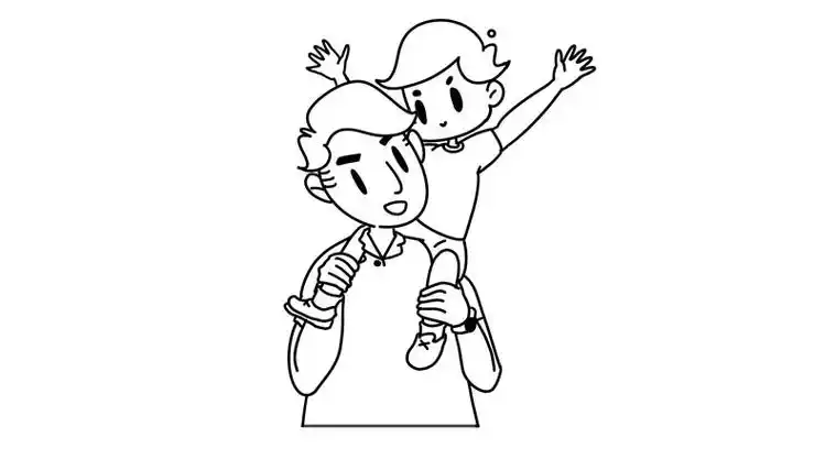 父亲节简笔画怎么画 父亲节简笔画画法简单又漂亮 - 童乐福儿童网