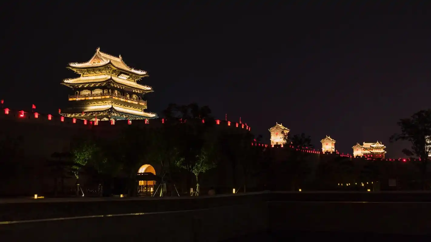 太原古县城夜景#我用摄影看世界 - 抖音