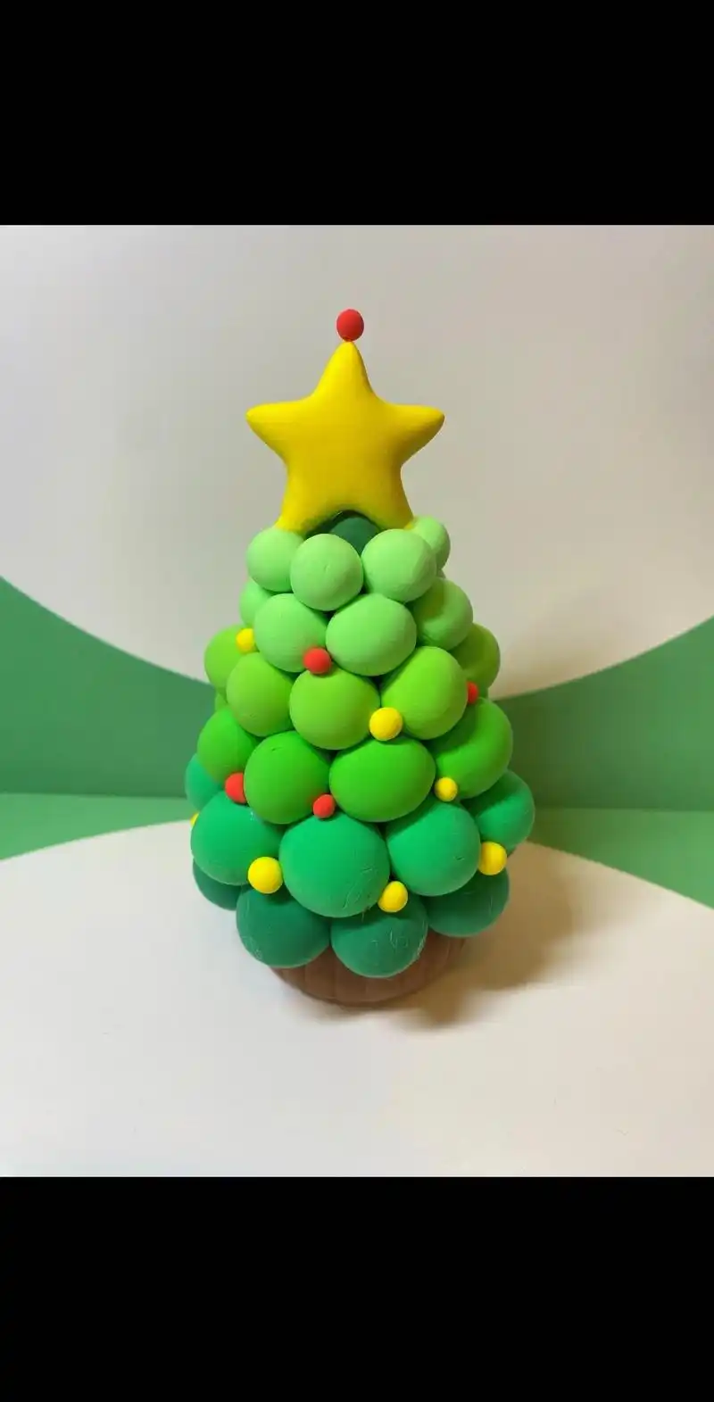 粘土圣诞树来啦!简单有趣快学起来吧! #手 - 抖音