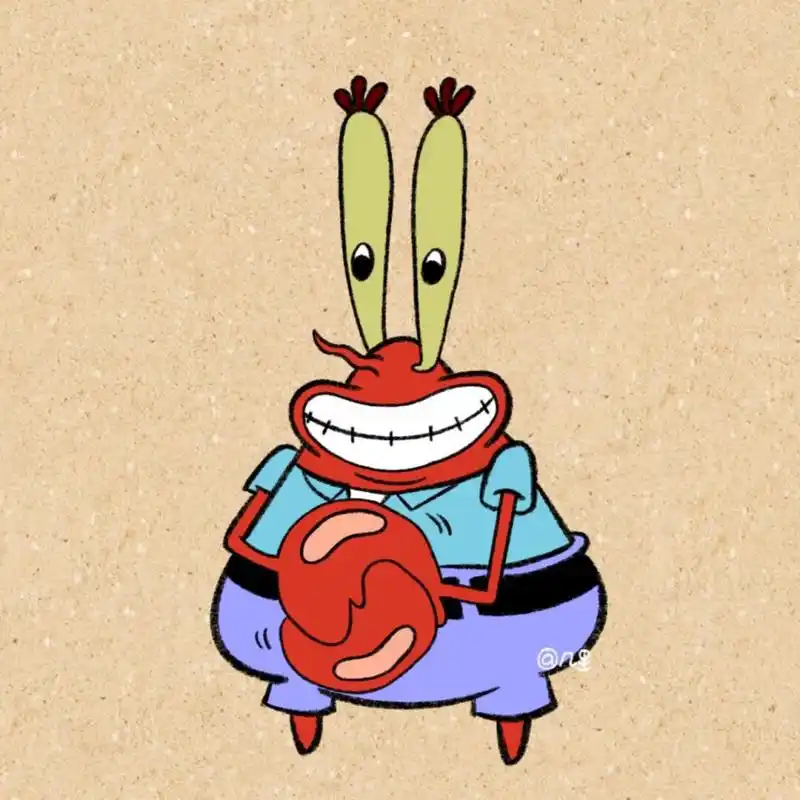 简笔画|【蟹老板】(附过程) 02 02 02 【猜猜我有几颗糖?