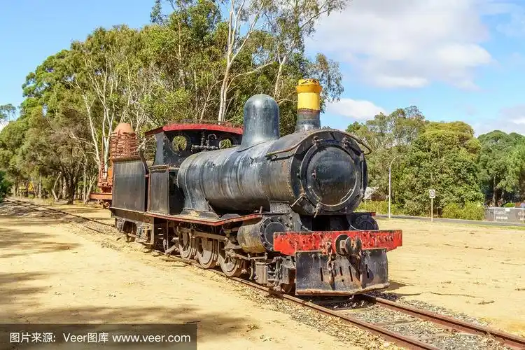 澳大利亚西部的老式蒸汽火车