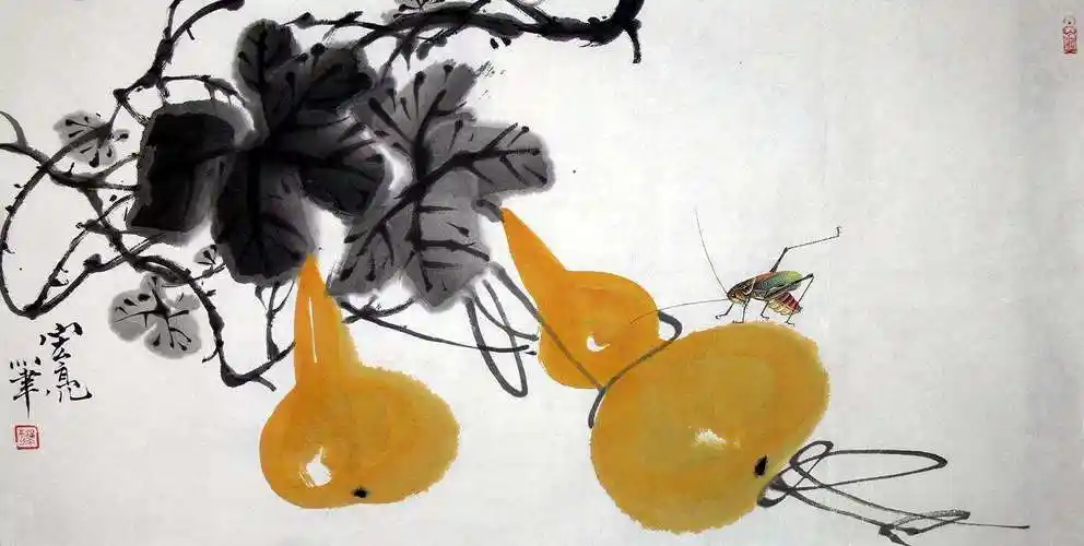 刘宏亮写意瓜果作品欣赏