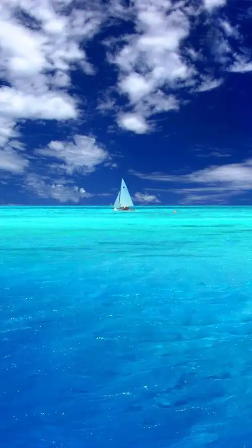 湛蓝纯净天空风景手机壁纸