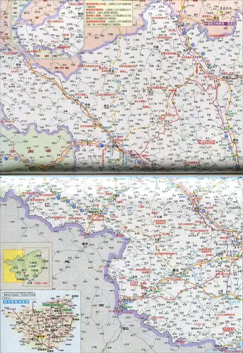 广西西部旅游交通地图