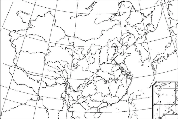 中国空白行政区划图