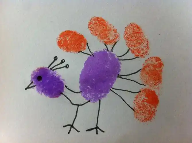 和孩子一起画指纹画(转)